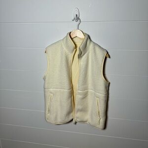 Cream Fleece Vest